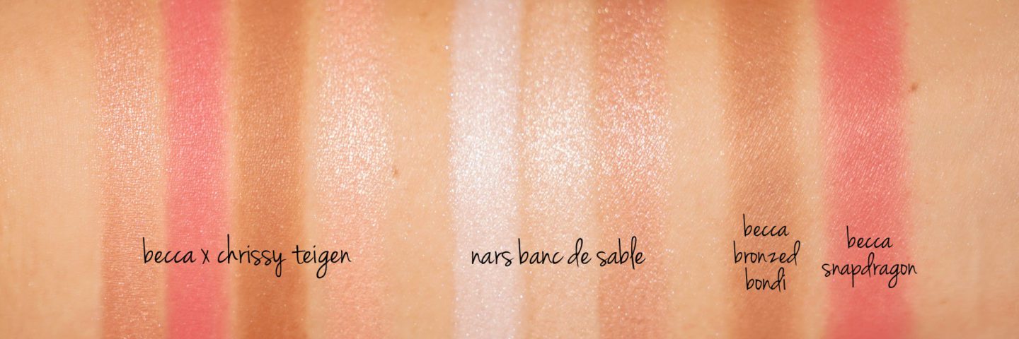 Becca Chrissy Teigen vs NARS Banc de Sable | Skin Glow Find
