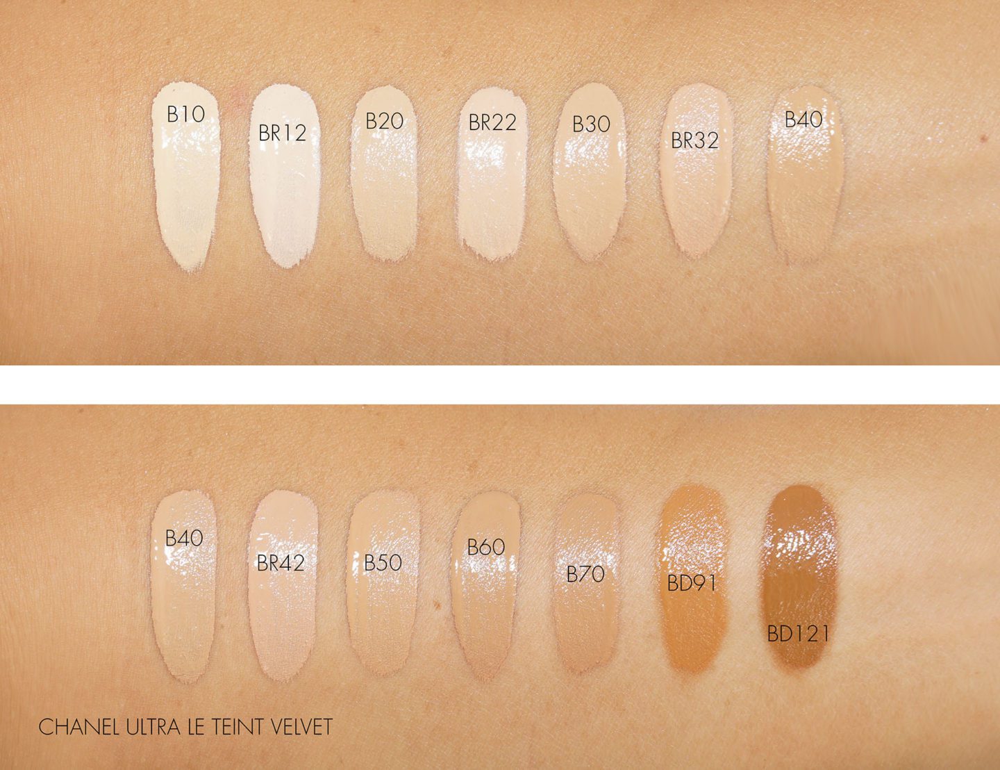 Ultra Le Teint Velvet swatches