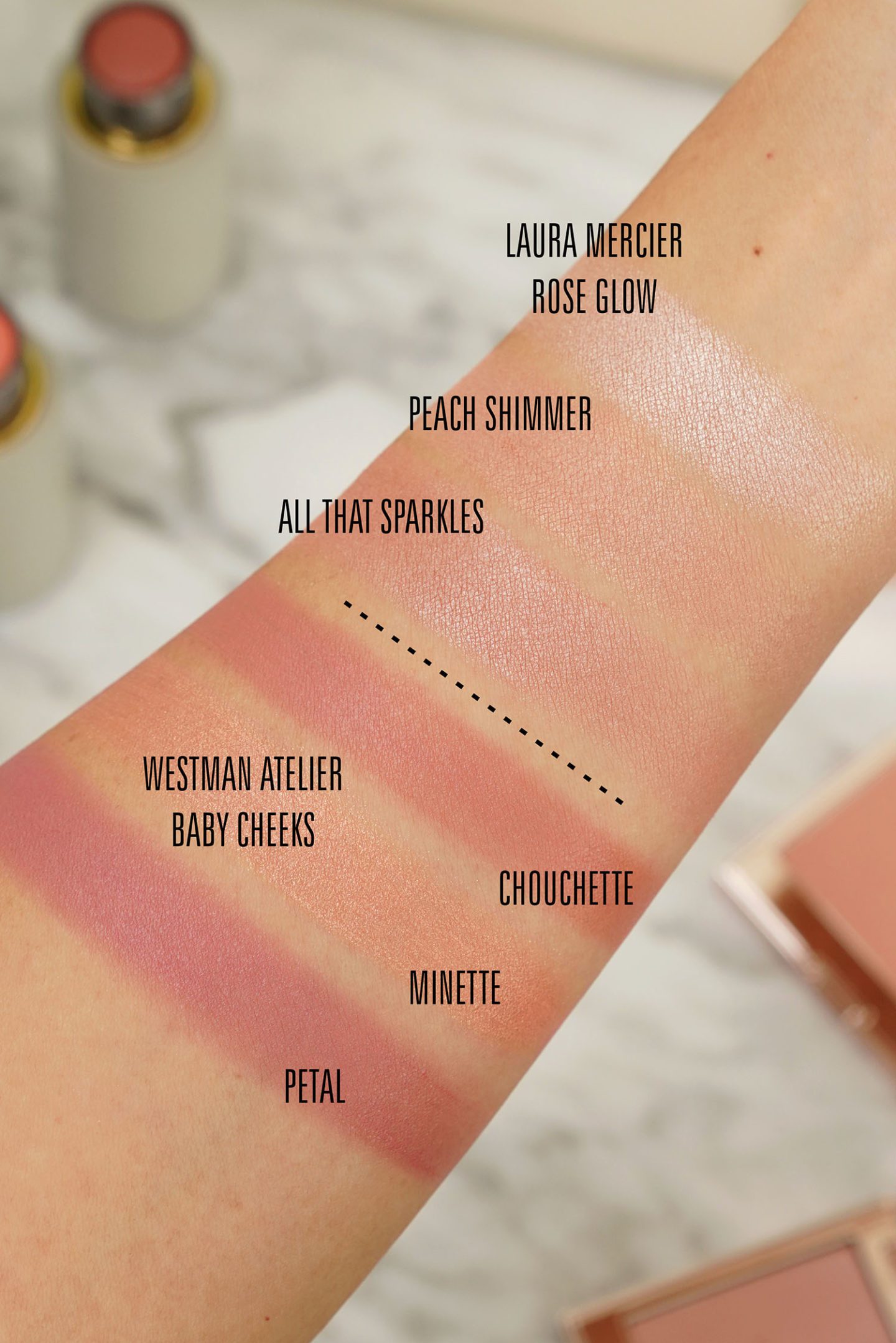 Laura Mercier Rose Glow Blush Color Infusion and Westman Atelier Baby Cheeks