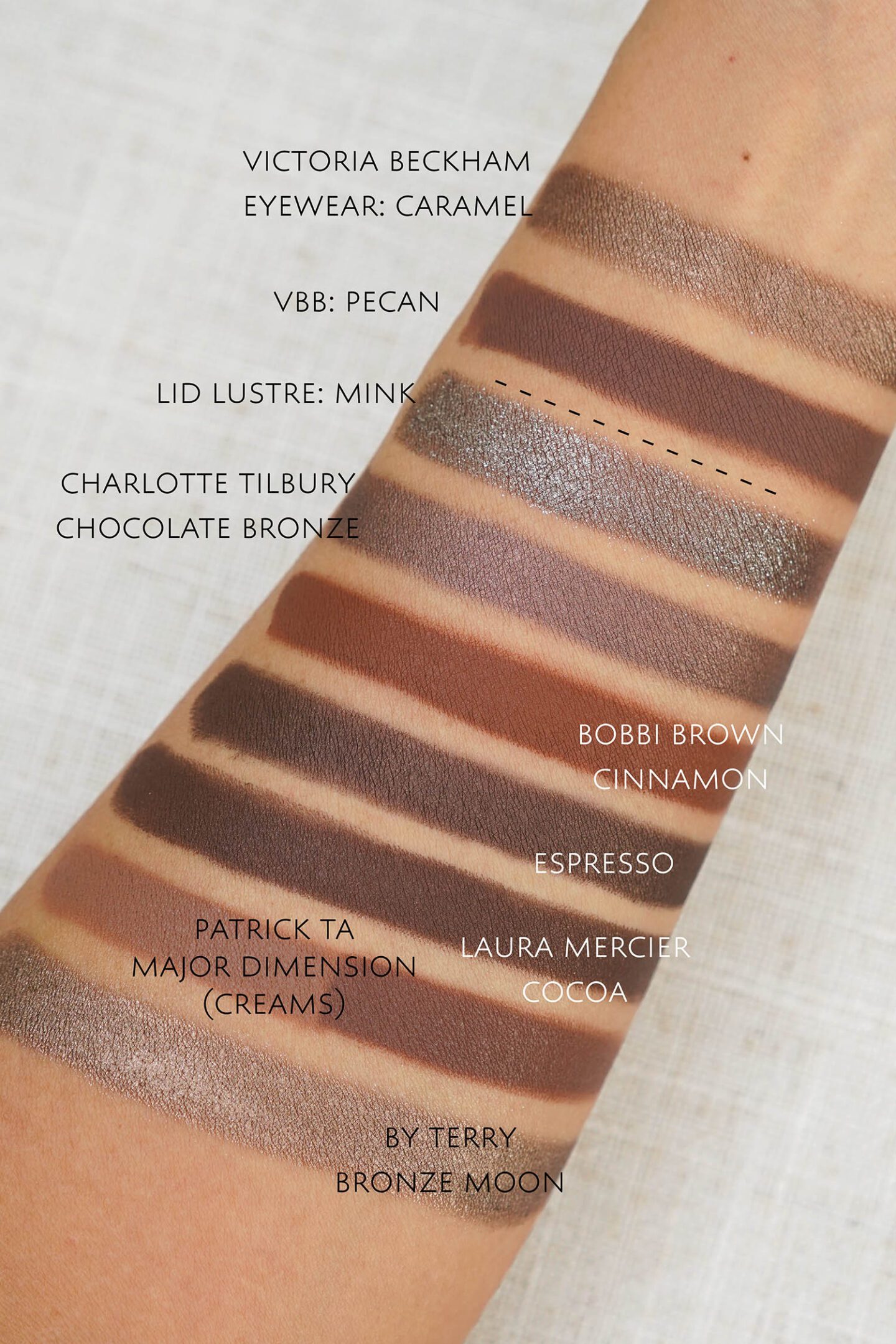 Victoria Beckham Beauty Eye Wear swatches