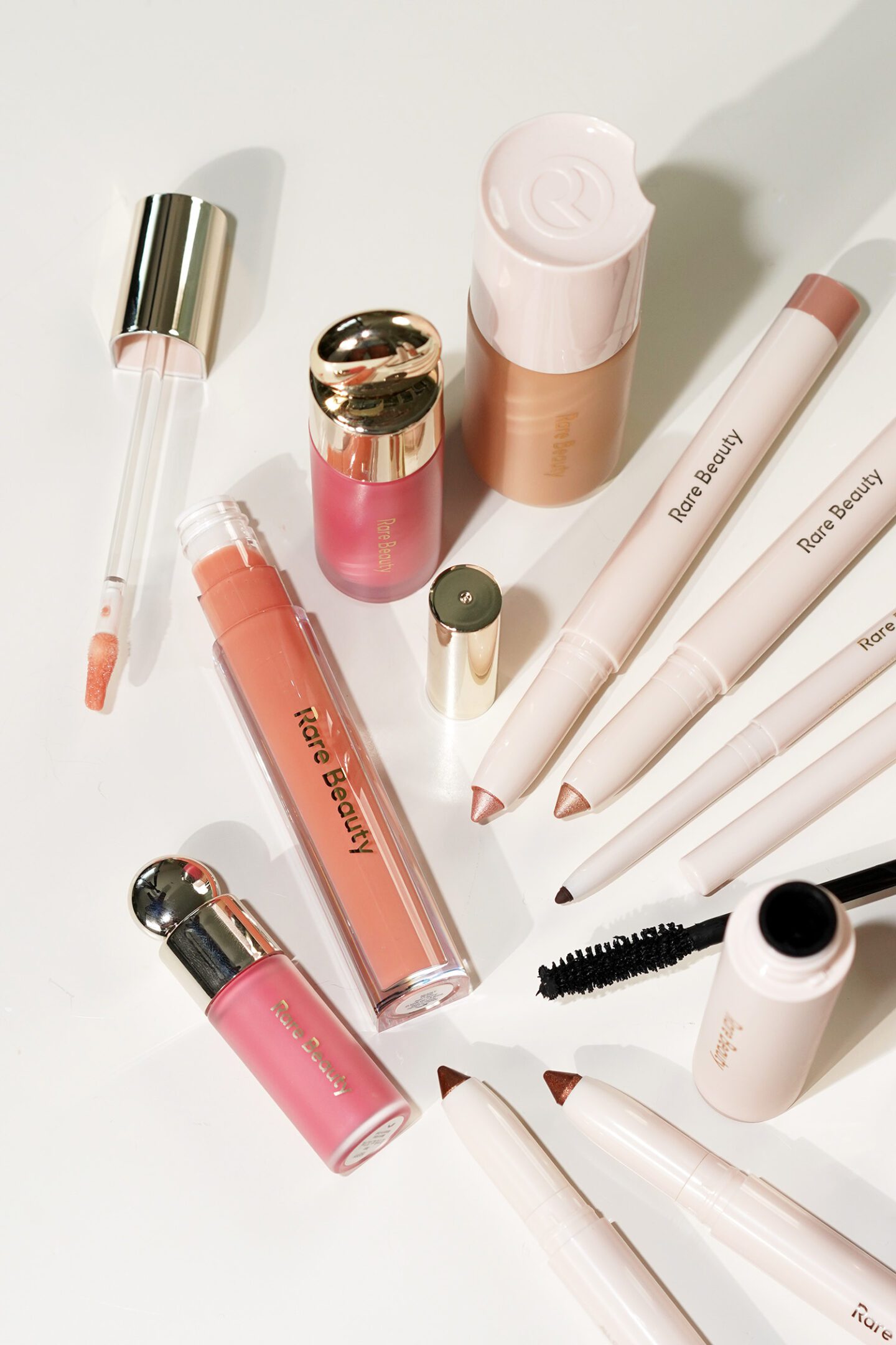 Rare Beauty Haul All of the Above Weightless Eyeshadow Sticks, Perfect Strokes Longwear Gel Eyeliner and the Fresh & Dewy Lip Cheek Duo